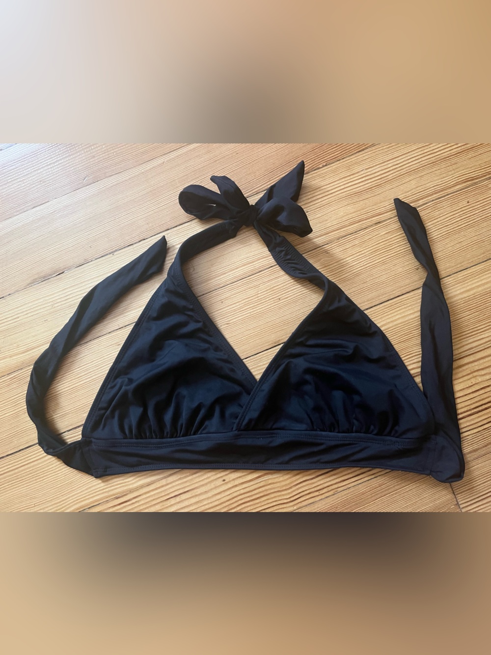 LOFT Black Halter Bikini Top